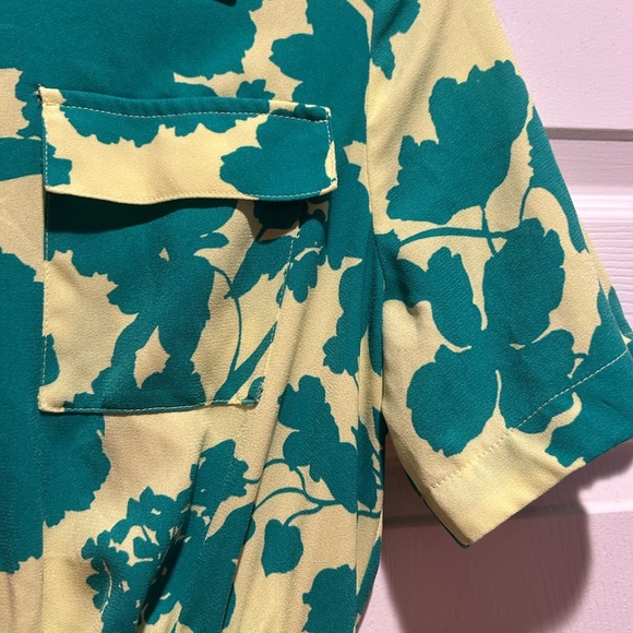 Green and Yellow Floral Dress - Picture 4 of 7